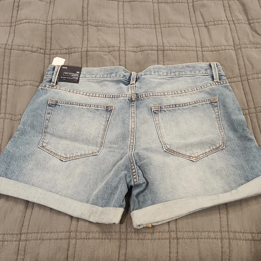 GAP Sexy Boyfriend Denim Blue Women's Jean Shorts Size 30, New With Tags! - Picture 7 of 12